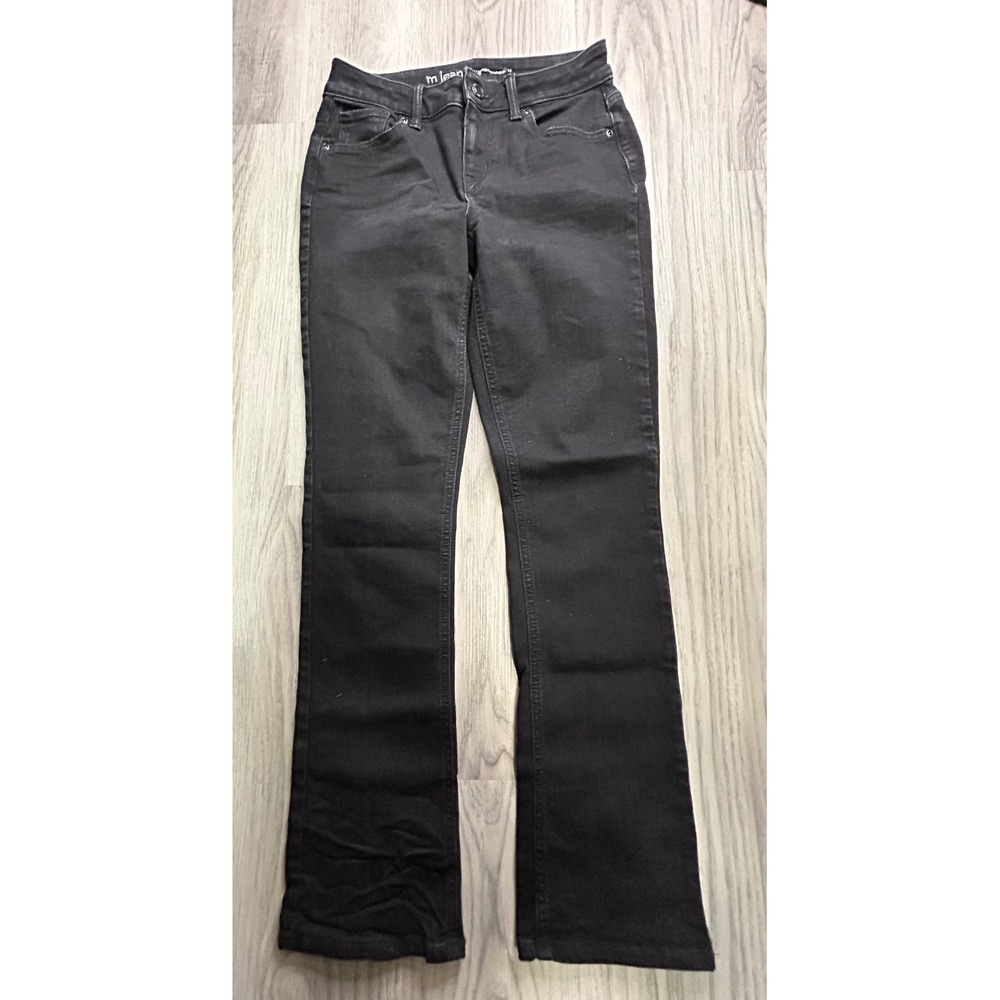 M Jeans by Maurices Mid Rise Black Bootcut Denim Pants‎ Women Size 4 REG